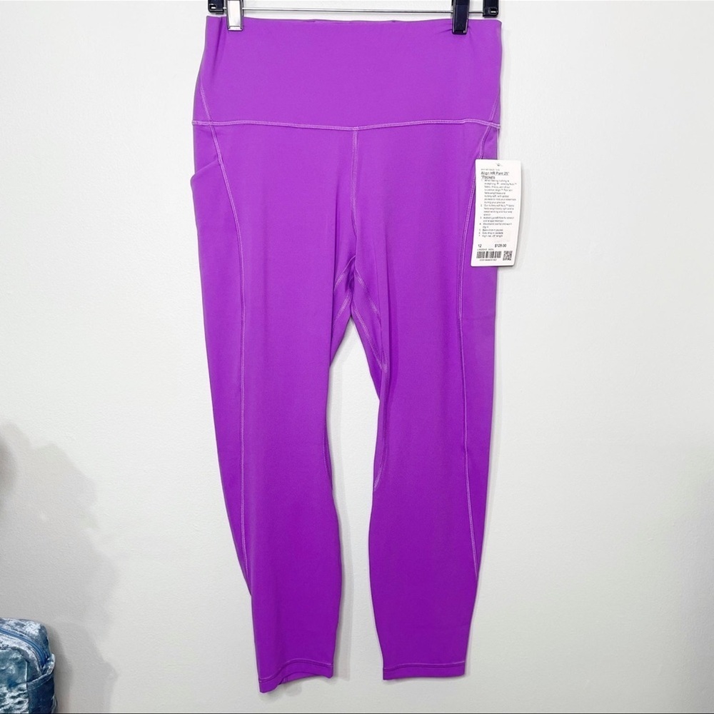 Lululemon Align High Rise Pant Leggings with Pockets Moonlit Magenta 12 NWT - Picture 6 of 12